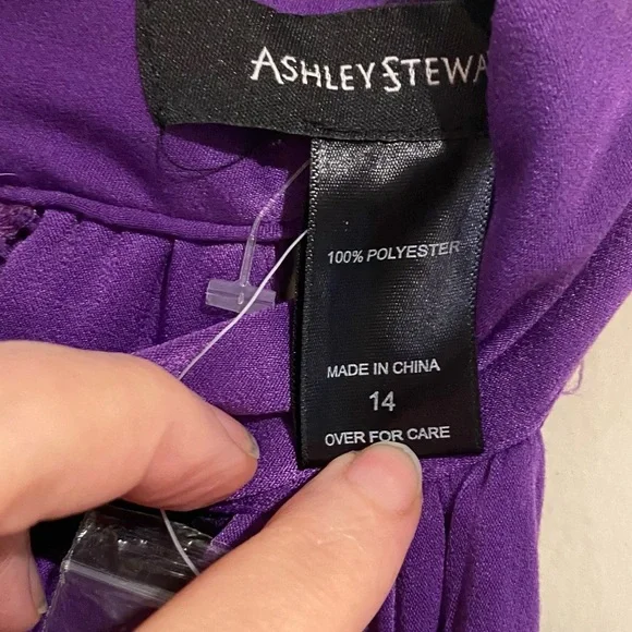 Ashley Stewart Purple Halter Maxi Dress Sz 14 - Picture 3 of 7
